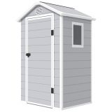 Casetta Box Da Giardino In Plastica 134x104x204 Cm Grigio