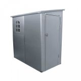 Giordanoshop - Casetta Box Da Giardino Hause 111x191x194 H Cm In Plastica Grigio Chiaro