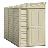 Giordanoshop - Casetta Da Giardino Porta Attrezzi 122x240x188 Cm In Pvc Avorio