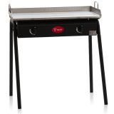 Bbq-toro Tavolo Grill A Gas Con Piastra Grill In Acciaio Inox, Fornello A Gas In Ghisa Con 2 Bruciatori